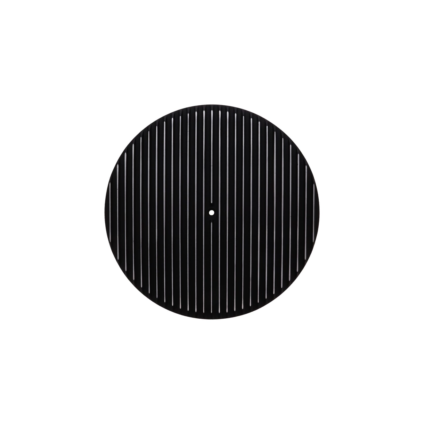 14" X 3" Full Finned Round Aluminum Air Cleaner Kit, Red Washable Filter, Flat Base - Black
