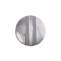 14" X 3" Center Finned Round Aluminum Air Cleaner Kit, Paper Filter, Flat Base - Polished