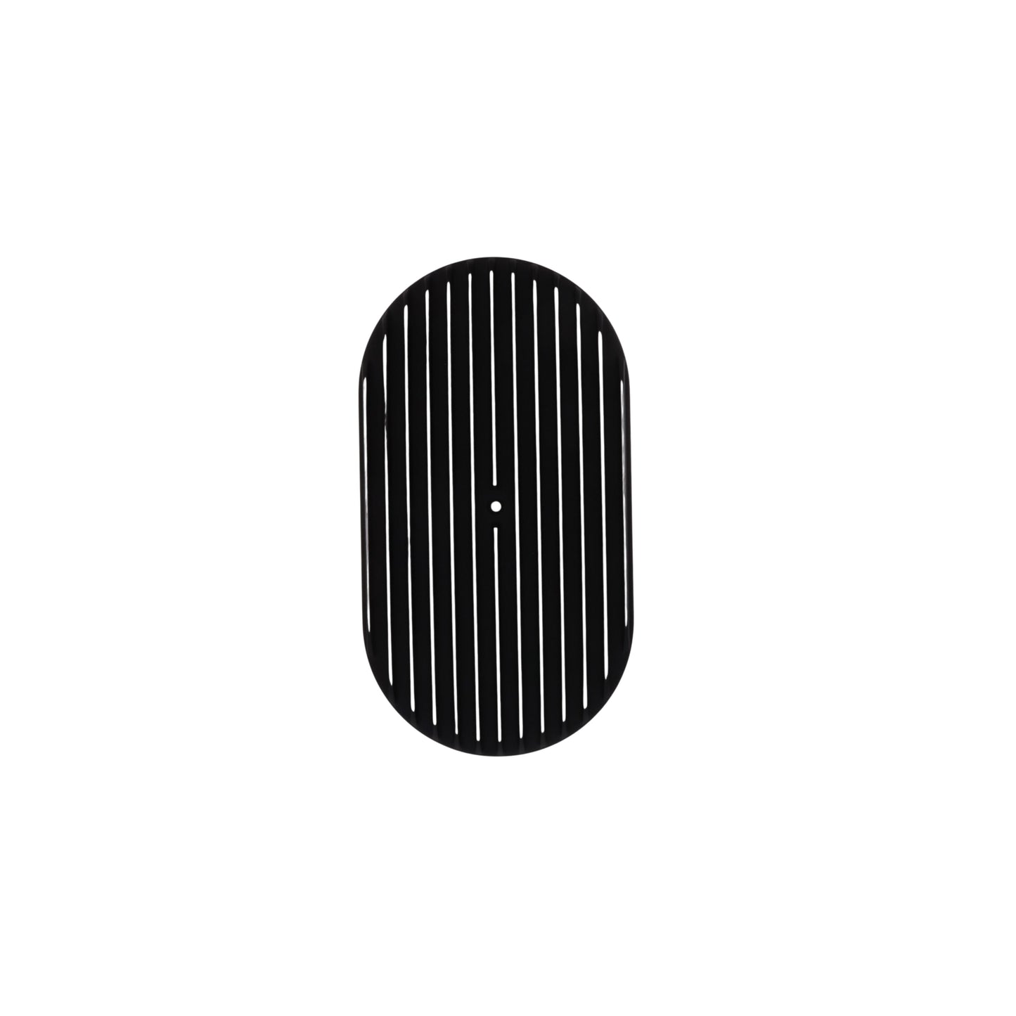 15" X 2" Full Finned Oval Aluminum Air Cleaner Kit, Red Washable Filter, Flat Base - Black