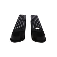 1962-2001 Ford SB 289, 351W Tall Finned Aluminum Valve Cover, 3 13/16" Ht., 1.25" Hole - Black