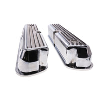 1962-2001 FORD SB 289, 351W Tall Finned Aluminum Valve Cover, 3 13/16" Ht., 1.25" Hole - Polished