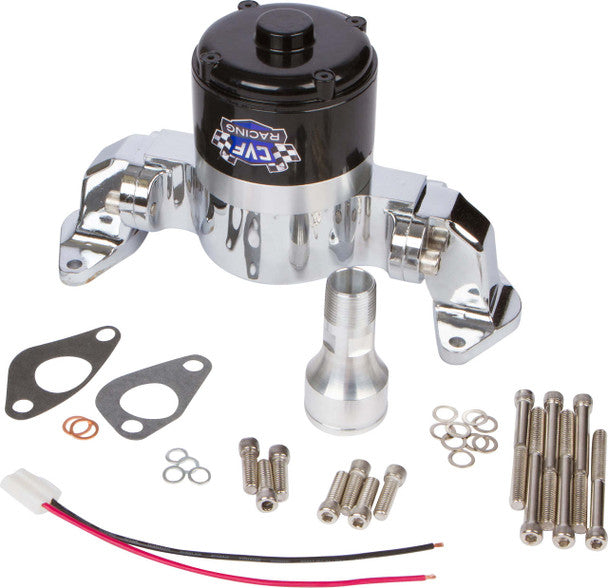 Ford 289-302-351W Small Block Electric Water Pump - 35 GPM - Chrome