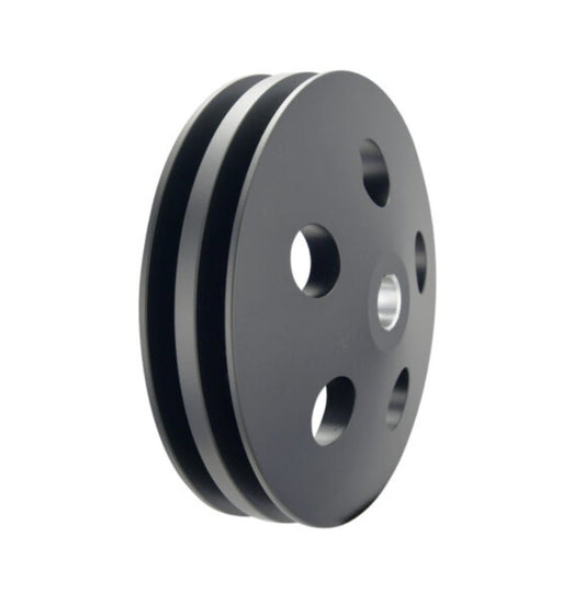 GM Saginaw Power Steering Pump Double-Groove Aluminum Pulley - Black