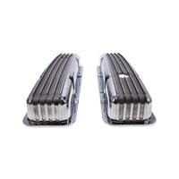 1957-1979 Pontiac Finned Aluminum Valve Covers, 2 3/4" Ht., 1.25" Hole, Polished