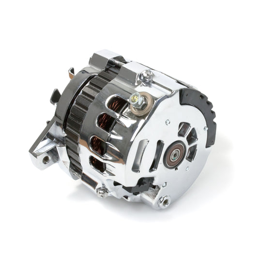 GM CS-130 Style 220 Amp Alternator with V-Belt Pulley - Chrome