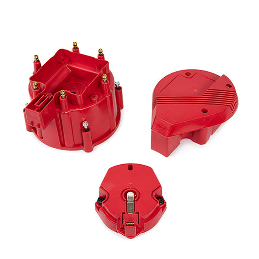 Top Street Performance 6-Cylinder HEI Super Cap & Rotor Kit - Red - Distributor Cap