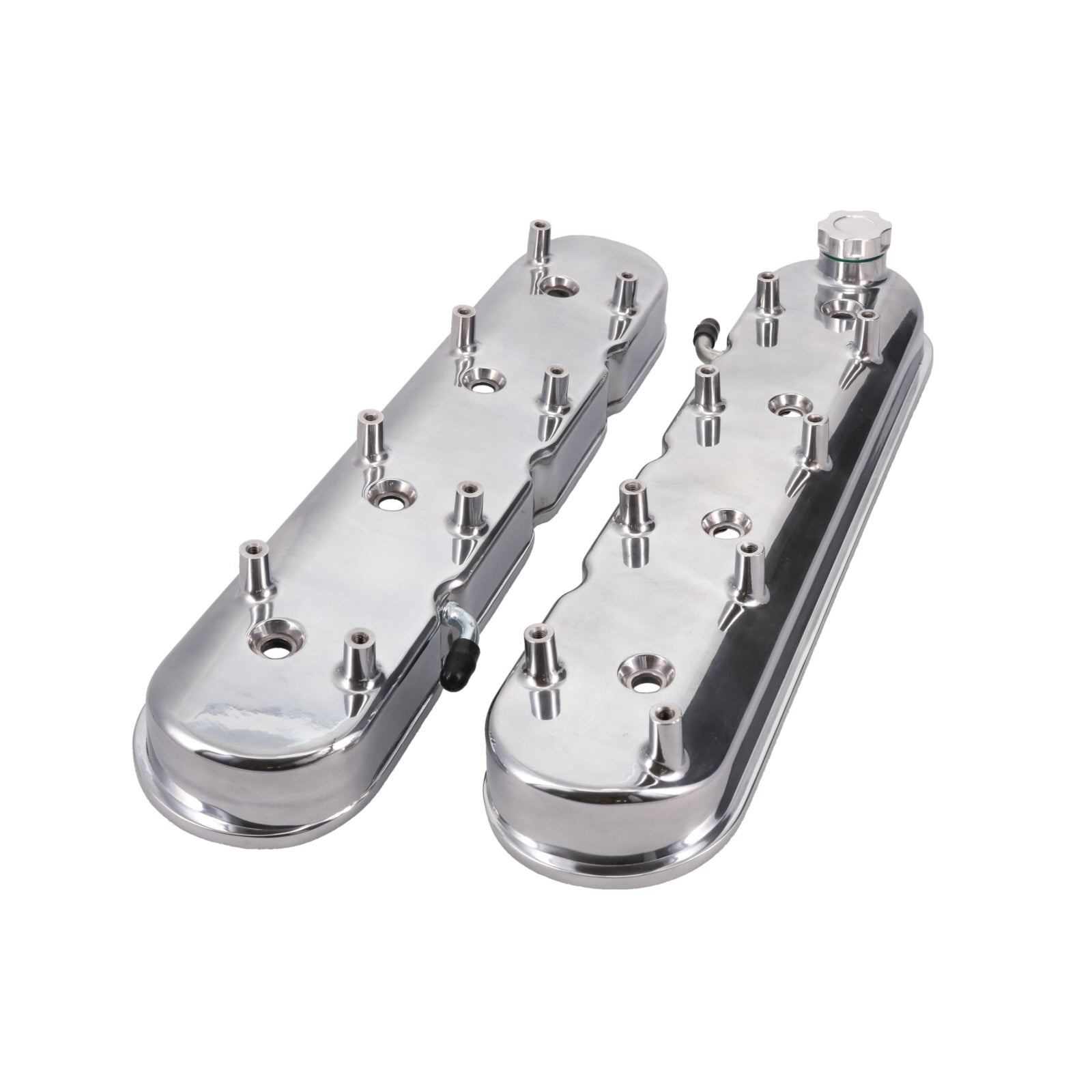 GM LS Cast Aluminum Valve Covers with Coil Mounts - Polished – Top