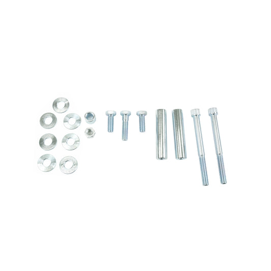 Chevy Small Block Long Water Pump 2-Piece Power Steering Bracket - Chrome