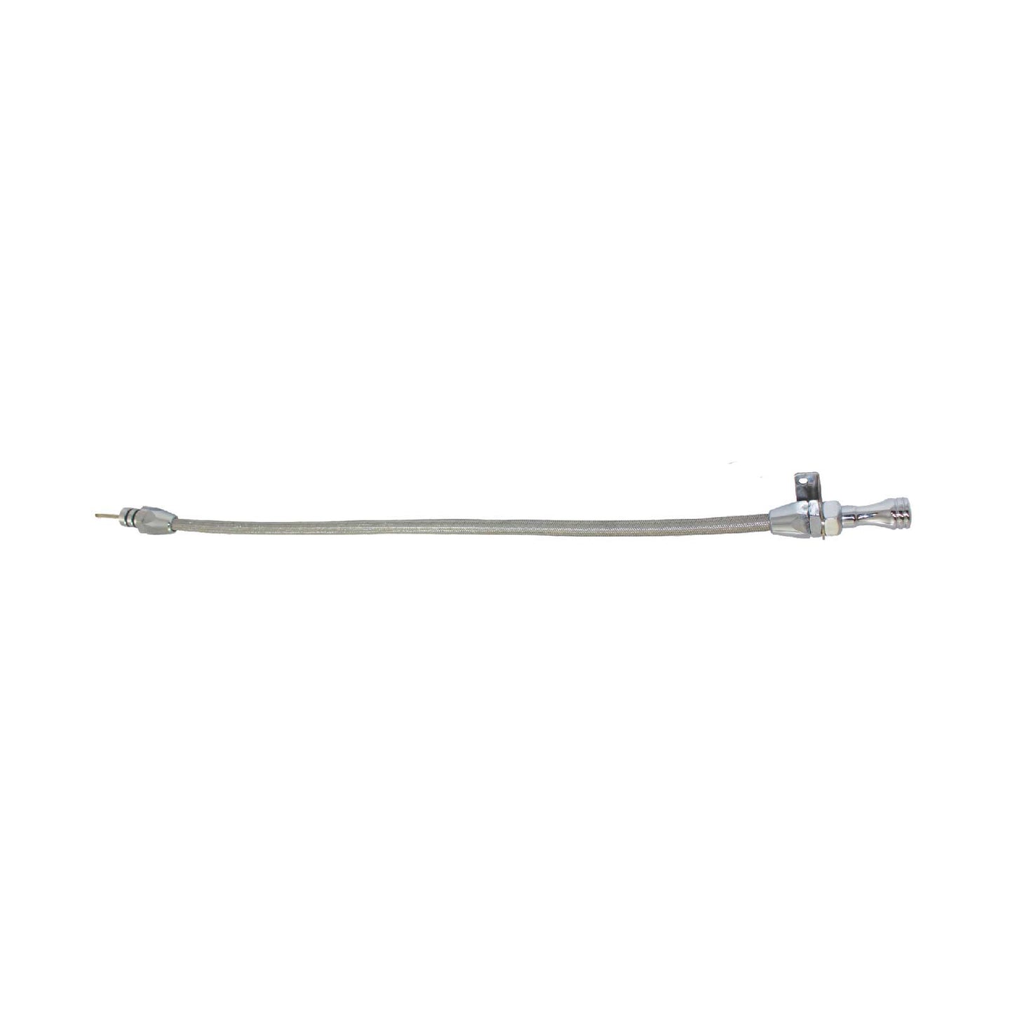 Top Street Performance GM Powerglide Flexible Braided Stainless Steel Transmission Dipstick - Chrome