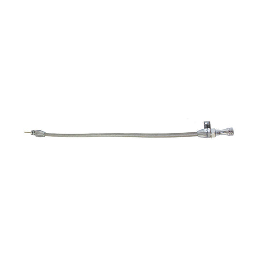 Top Street Performance GM Powerglide Flexible Braided Stainless Steel Transmission Dipstick - Chrome