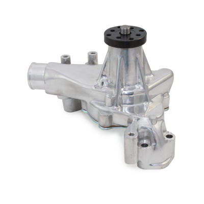 TSP_Water_Pump_Chevy_Small_Block_Long_Polished_Top_Angle_HC8012