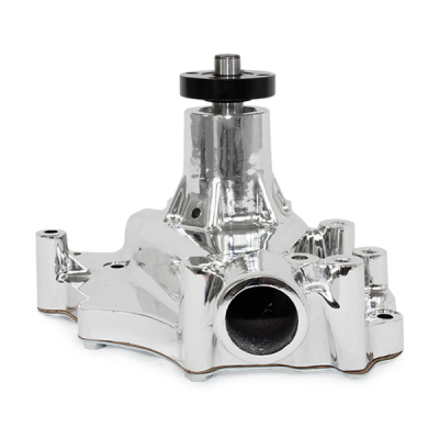 TSP_Water_Pump_Ford_Small_Block_Driver_Inlet_Chrome_Angle_HC8050