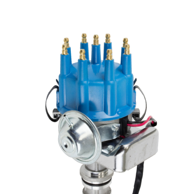 TSP_Ford_351W_Ready_to_Run_Distributor_Blue_Top_Angle_JM6710