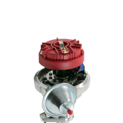 TSP_Pro_Series_Ready_To_Run_Distributor_Chevy_Early_L6_Red_Rotor_Angle_JM7716