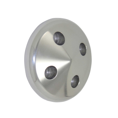 TSP_Chevy_Small_Block_Short_Water_Pump_Nose_Cone_Pulley_Cover_Natural_Aluminum_SP8863
