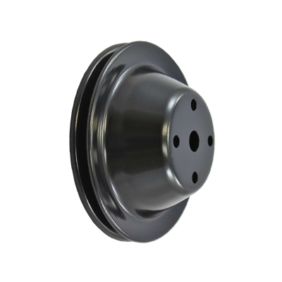 TSP_Chevy_Small_Block_Long_Water_Pump_Single-Groove_V-Belt_Pulley_Black_Steel_SP8954