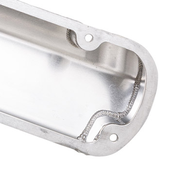 TSP's fabricated valve covers come complete with 1/4 in billet aluminum rails.